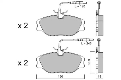 Комплект тормозных колодок BPFI-1035 AISIN